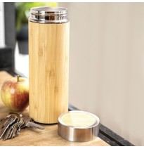 Printed bamboo thermos flask | Sustainable drinking bottles